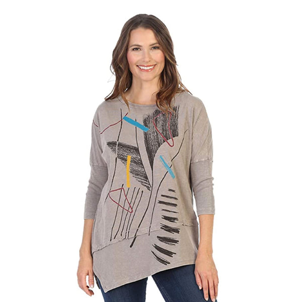 Jess & Jane "Strings" Mineral Washed Cotton Tunic Top - M41-1420 - Size M Only!