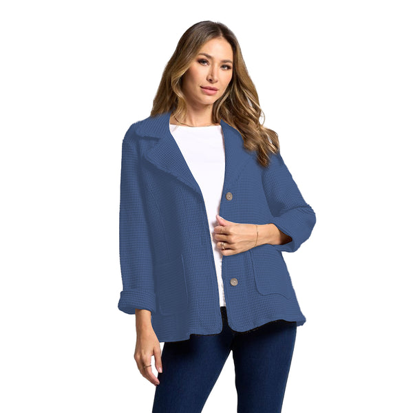 Focus Fashion Blazer Style Jacket in Blue Indigo - SW222-IN