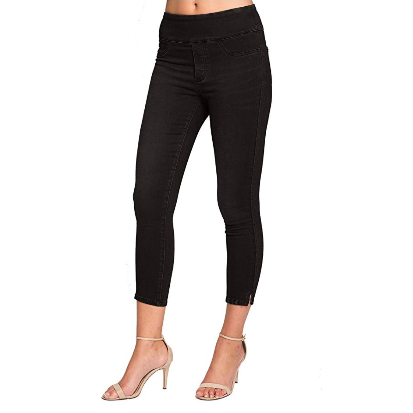 LIOR PARIS Sasha Denim Reinvented Pull-On Pant - Tapered Leg, Mock Fly, 28" Inseam, Enzyme Wash - View #9