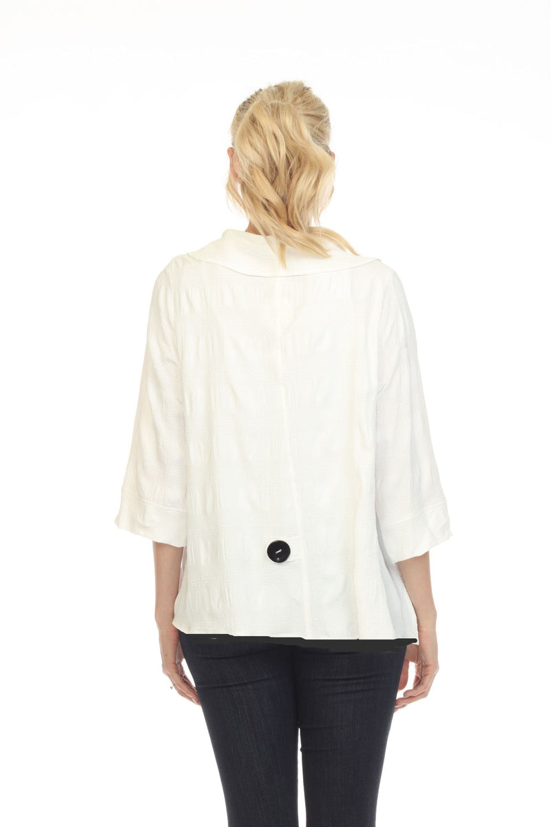 Moonlight Asymmetric Tunic Top in White - 3474-WT - Size S & M Only